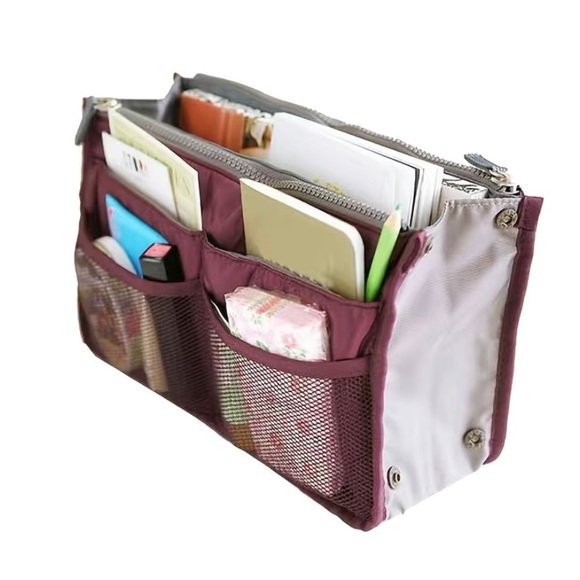 🆕Bag Organizer Insert, Makeup/Travel Storage w/refillable Travel Perfume Bottle - Picture 5 of 17